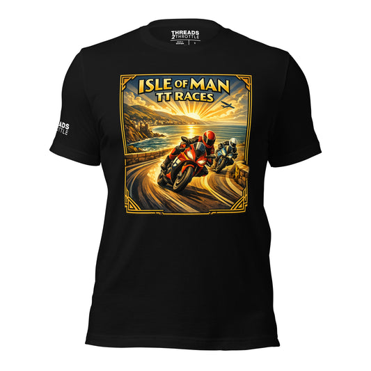 Isle of Man vintage art deco t-shirt black