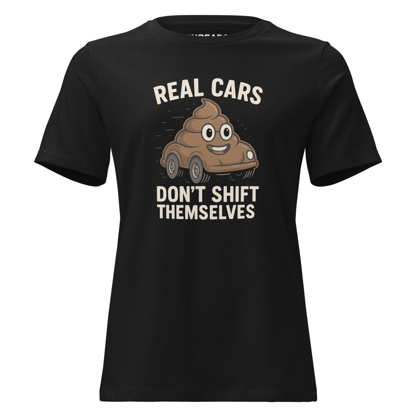 funny manual car girl shirt real cars don’t shift themselves design